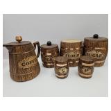 Treasure Craft Canisters, Coffee Pitcher &Shakers