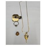 Warner Gear Pin,  Senior Necklace, Swiss Made