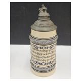 Antique German HR Beer Stein #136