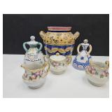 Hand Painted Signed Bells, Oriental Mini Cream,+