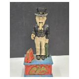 Cast Iron Uncle Sam Mechanical Bank