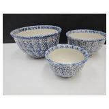 VTG Stoneware Nesting Bowls 7"-10.5" W