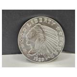 One Ounce Silver Round With Indian