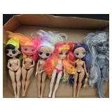 LOL Dolls and  monster high dolls.