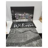 Set of 3 New York & Family Wall Decor 32"-33"l