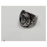 New Stainless U S Veteran Ring Sz 11