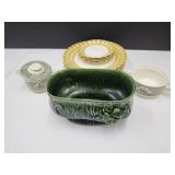 Royal Ironstone Plates & Saucers, Vintage Planter