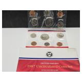 1987 US Mint Uncirc Coin Set  w D & P Mint Marks
