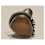 Opalized Agate Ring Sz 6