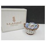 LLADRO Daisa  Floral Basket with Box