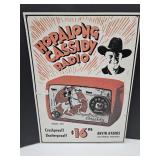 Hopalong Cassidy Metal Sign Arvin Radios Columbus