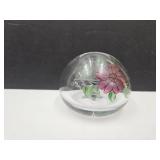 Orrefors Glass Hand Painted Paperweight