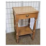 2 Tier Side Table with Drawer  17 x 14 x 28" h