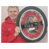 VTG Wood Framed Becks German Bar Mirror. 19 x 23"