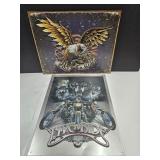 2 Metal LIVE TO RIDE Motorcycle Signs 12" x 16"