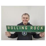 27.5" l  ROLLING ROCK metal Beer Sign