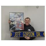 Jeff Gordon Dr Embossed Sign 36"  & Poster