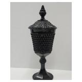 Indiana Tiara Diamond Point Compote 16" H