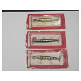 3 Vintage Boxed Smithwick Fishing Wood Lures