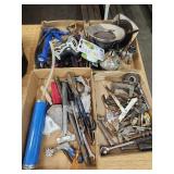 LArge Lot of Hand Tools & Propane Heater Burners
