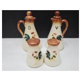 Vintage Rooster Shakers & Cruets