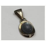 925 Silver Charm w/Grey Stone