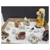 Lot of Vintage Dog Statues Chalkware +