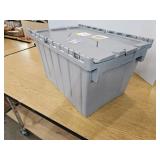 Gray Scissor Lid Tote