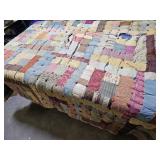 Vintage Thick Cabin Cutter Quilt  74 x 80"