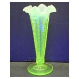Uranium Glass Vase 7" H