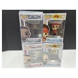 4 FUNKO POPS  UNKNOWN IF COMPLETE