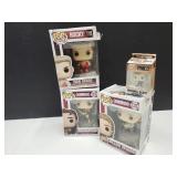 4 FUNKO POPS UNKNOWN IF COMPLETE