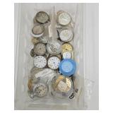 Untested Parts/ Repair 35+ Pocket Watches , Moveme