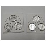 6 VF Mercury Dimes Diff Dates