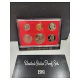 1981 UNC US Mint Proof Coin Set