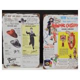 2 Hopalong Cassidy Newer Metal Signs 8" x 12"