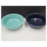 2 Fiesta Ware Pottery Bowls  8 1/4" w