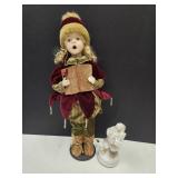 Roman Santa Musical w/Christmas Caroler
