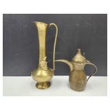 Brass 12" Pitcher & Brass 7.5" Pitcher