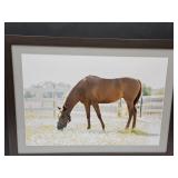 Framed  Horse Art 37 x 27"