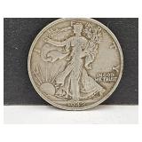 1942 Walking Liberty Silver Half Dollar Coin