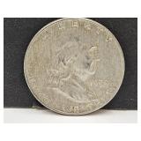 1952 D Franklin Silver Half Dollar Coin
