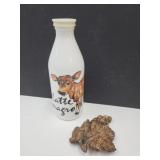 Quart Milk Bottle from Italy & Stone Grapes