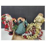 Christmas Decor, Bell Wreathes, & Santas