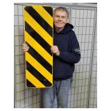 Metal CAUTION WARNING Sign 12" x 36"