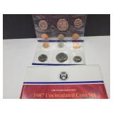 1987 UNC US Mint Proof Coin Set D&P