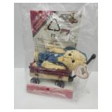 Sealed Bag Cherished Teddy & Radio Flyer Wagon