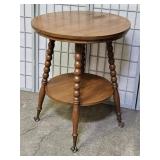 2 Tier Side Table w Iron Claw Feet 24" x 30"