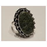 Moss Agate Ring Sz 8.5