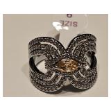 Sterling Silver Over Jewelers Bronze Citrine Ring9